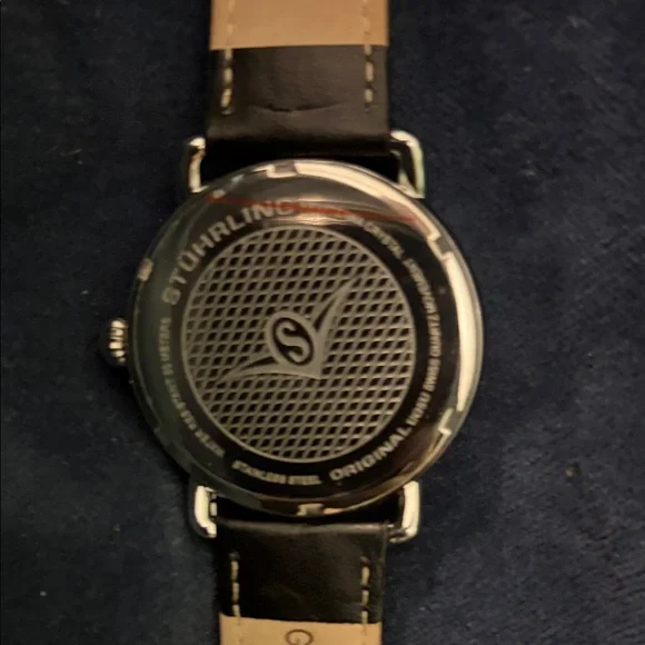 Stuhrling Black Leather Strap Watch - Picture 5 of 5